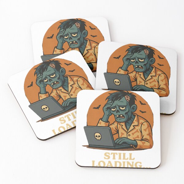 Item preview, Still Loading Zombie Funny Halloween Illustration designed and sold by DanielULaN Artworks.