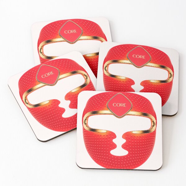 Item preview, Luxury Red LED Light Therapy Mask – Gold Trim | Skin Care Beauty Device Illustration designed and sold by mayadesignshop.