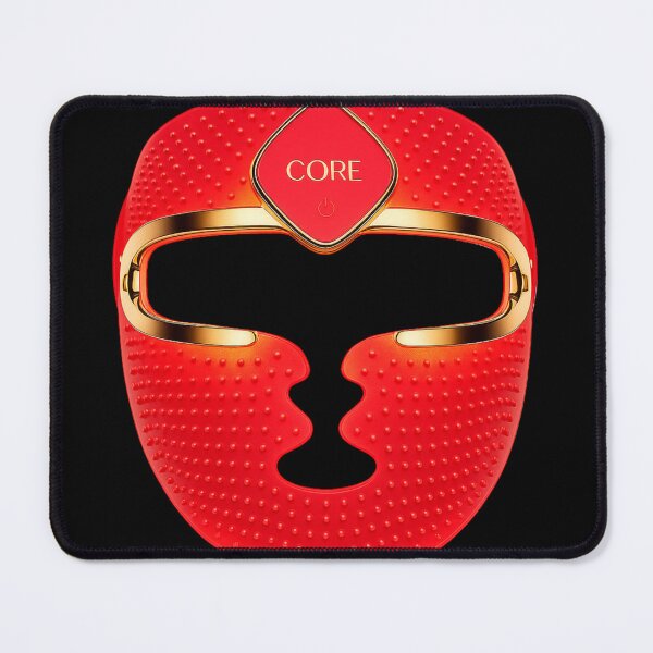 Item preview, Luxury Red LED Light Therapy Mask – Gold Trim | Skin Care Beauty Device Illustration designed and sold by mayadesignshop.