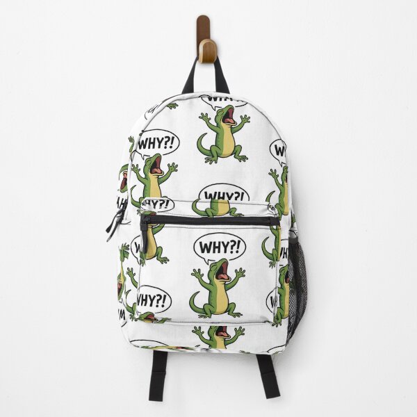 Item preview, Why?! – Funny Screaming Lizard Cartoon designed and sold by KateVil.