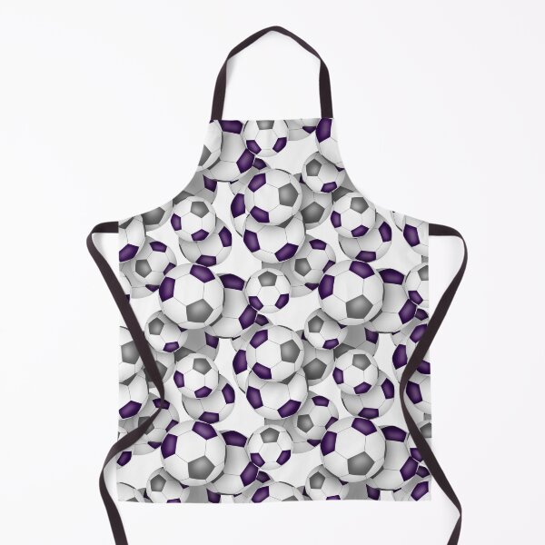 Item preview, Purple & gray soccer balls pattern designed and sold by katzdzynes.