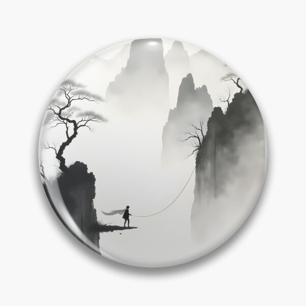 Item preview, Misty Mountains with Tiny Traveler designed and sold by Relatable25.