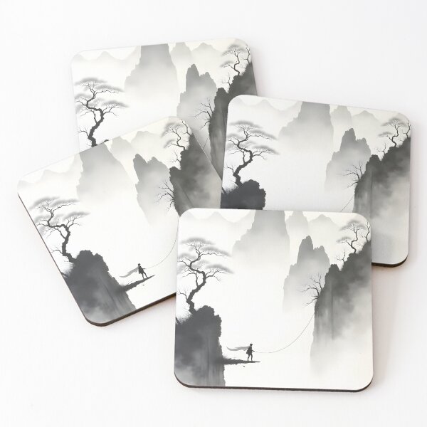 Item preview, Misty Mountains with Tiny Traveler designed and sold by Relatable25.