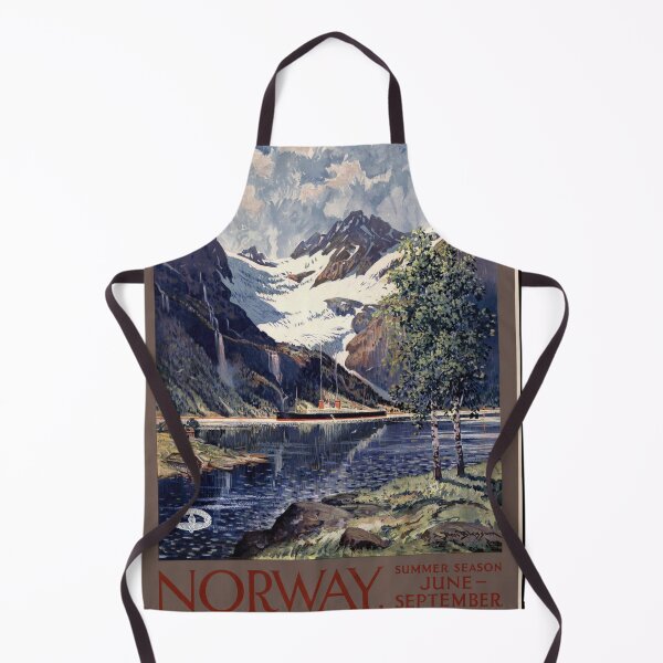Item preview, Vintage Norway Travel Poster | Early 20th Century Art | Norwegian Government Railways | Summer Destination | Bold Colors designed and sold by artofuniverse.