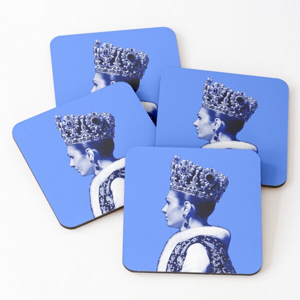 Item preview, ShahBanoo Farah Pahlavi Portrait Silver and Blue designed and sold by MahsaWatercolor.
