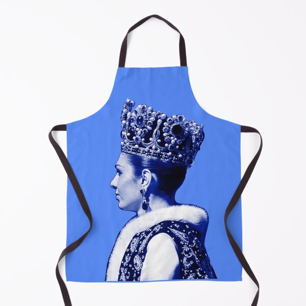 Item preview, ShahBanoo Farah Pahlavi Portrait Silver and Blue designed and sold by MahsaWatercolor.