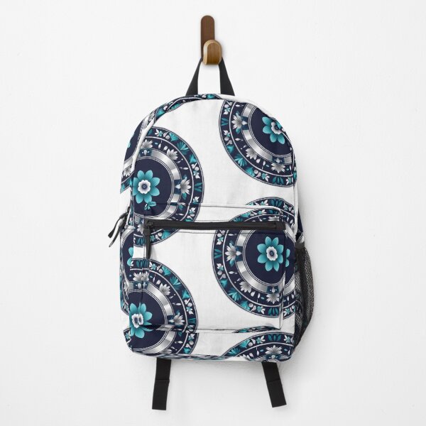 Item preview, Modern Dancheong-Inspired Blue and Silver Lotus Mandala – Korean Temple Art Design designed and sold by jelonkaa.