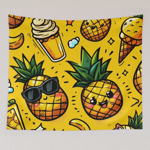 Item preview, Pineapples with Ice Cream designed and sold by BimbaBoom.