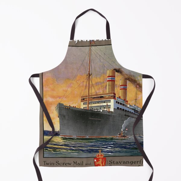 Item preview, Vintage Norwegian America Line Poster | Stavangerfjord Ship Art | Early 20th Century Maritime Travel | Ocean Liner Decor designed and sold by artofuniverse.