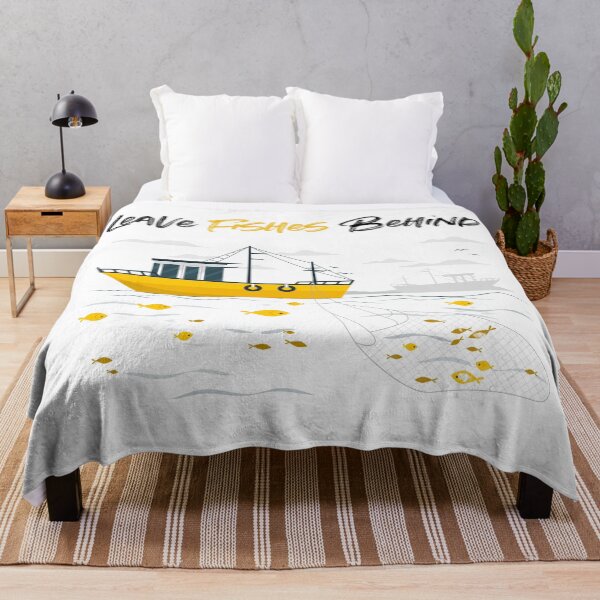 Item preview, Yellow Fishing Boat – Ocean Catch Scene designed and sold by windwander.