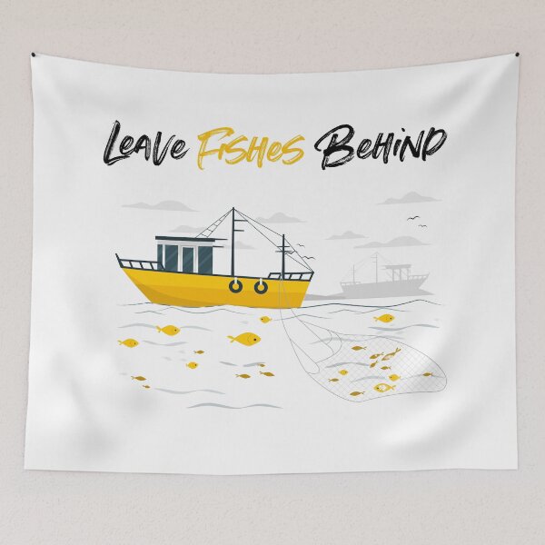 Item preview, Yellow Fishing Boat – Ocean Catch Scene designed and sold by windwander.