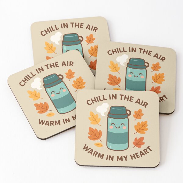 Item preview, Chill in the Air, Warm in My Heart – Cute Autumn Thermos designed and sold by BloomKind.