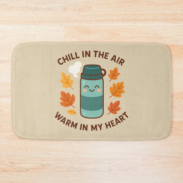 Item preview, Chill in the Air, Warm in My Heart – Cute Autumn Thermos designed and sold by BloomKind.