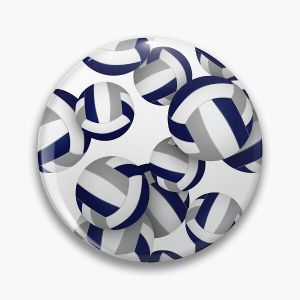 Item preview, Navy blue & gray volleyballs pattern designed and sold by katzdzynes.