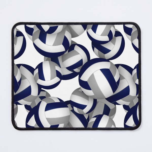 Item preview, Navy blue & gray volleyballs pattern designed and sold by katzdzynes.