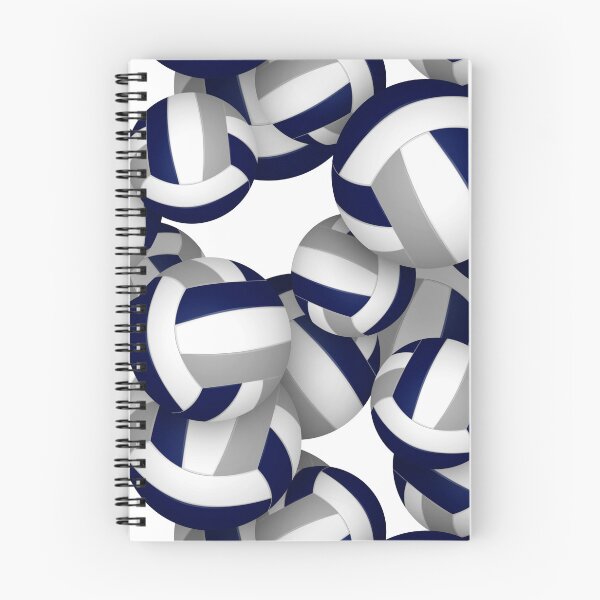 Item preview, Navy blue & gray volleyballs pattern designed and sold by katzdzynes.