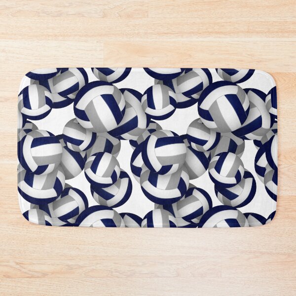 Item preview, Navy blue & gray volleyballs pattern designed and sold by katzdzynes.