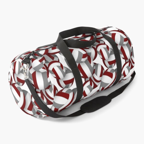 Item preview, Maroon & gray volleyballs pattern designed and sold by katzdzynes.