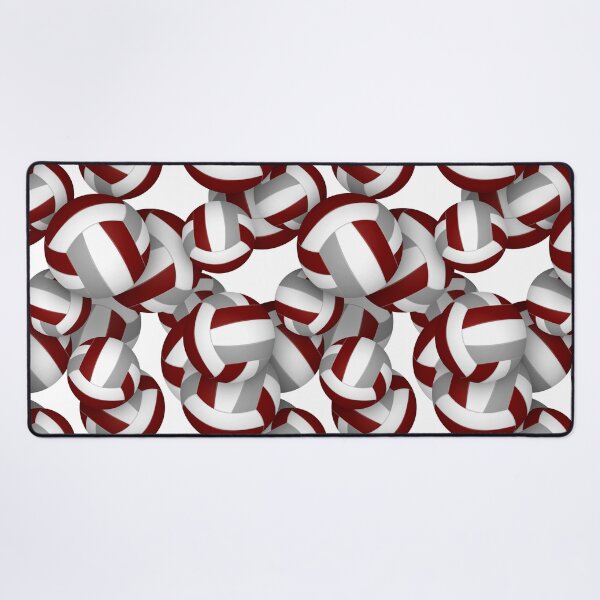 Item preview, Maroon & gray volleyballs pattern designed and sold by katzdzynes.