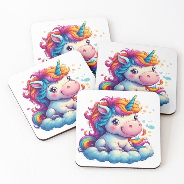 Item preview, Cheerful Chubby Unicorn Sticker designed and sold by Nonexes.