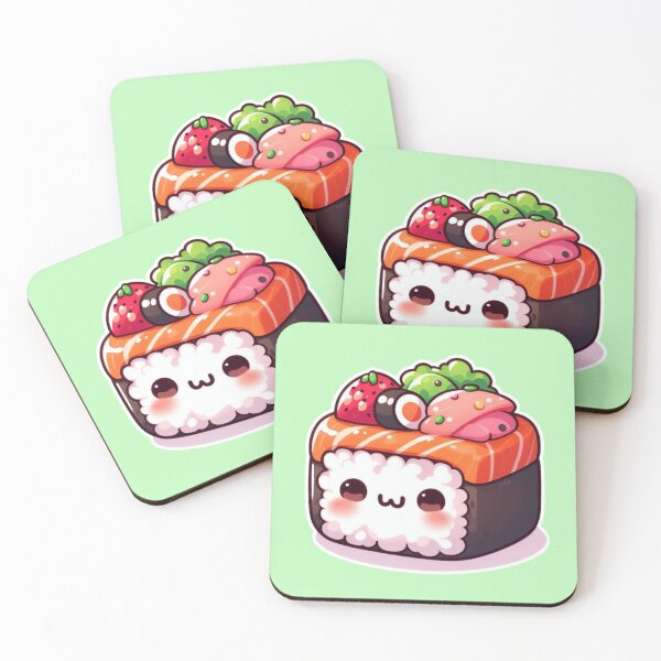 Item preview, Kawaii Sushi Manga Anime – Cute Chibi Japanese Food designed and sold by Sugar Wisdom .