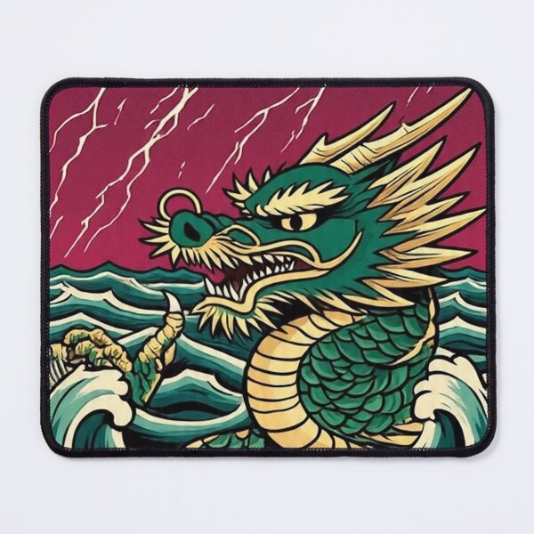 Item preview, Crimson Sky Dragon – Edo Period Woodblock Fantasy designed and sold by Vandy Fullam.