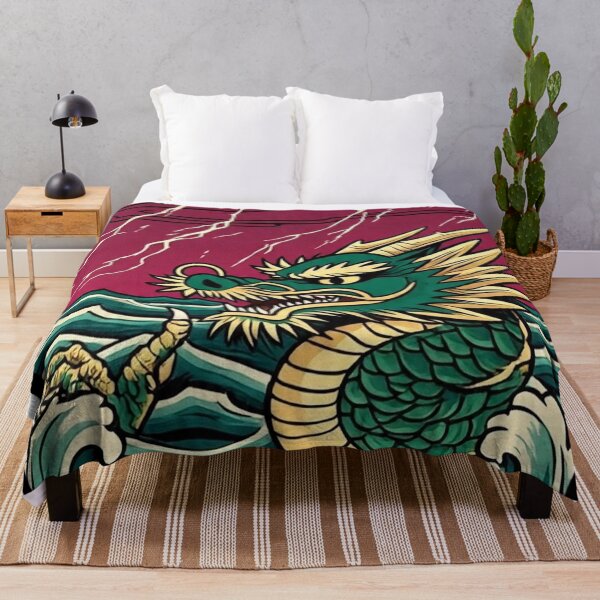 Item preview, Crimson Sky Dragon – Edo Period Woodblock Fantasy designed and sold by Vandy Fullam.