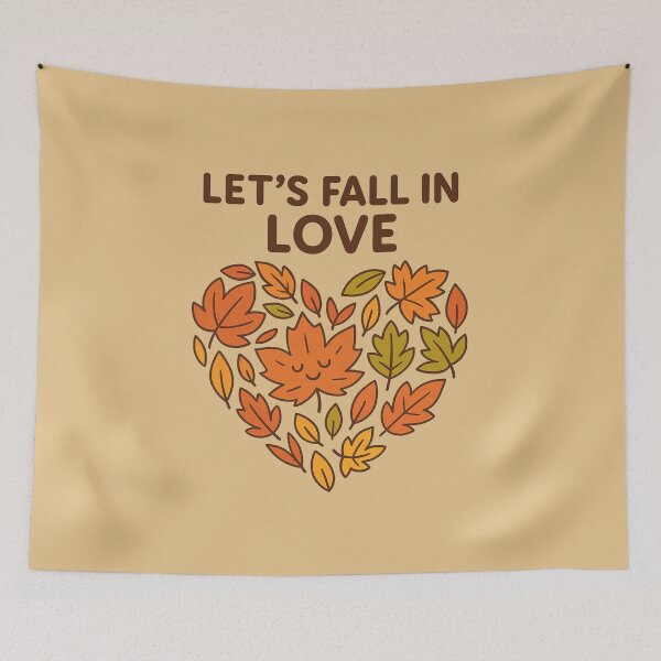 Item preview, Let’s Fall in Love – Heart of Autumn Leaves designed and sold by BloomKind.