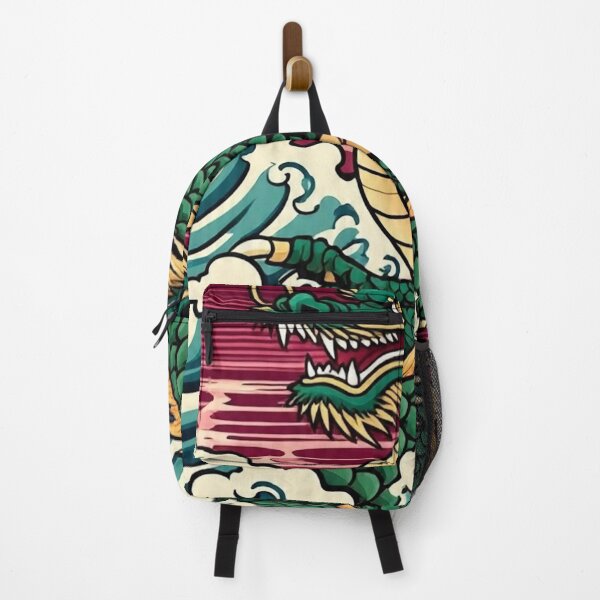 Item preview, Emerald and Gold Dragon – Stormy Ukiyo-e Japanese Art designed and sold by Vandy Fullam.