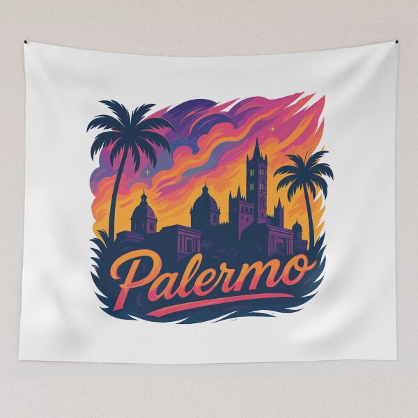 Item preview, Palermo City Italy Sicily Silhouette Gift designed and sold by Pineapple-Tree.