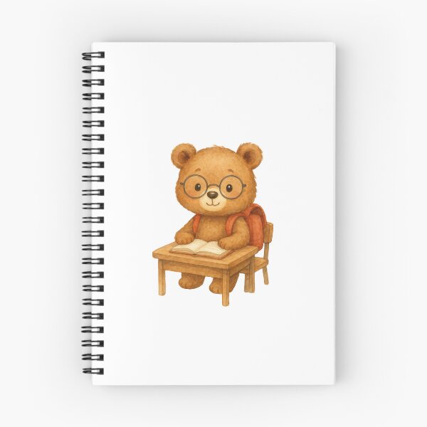 Item preview, Back to School Bear – Bear with Glasses at Desk designed and sold by Liv Solara.