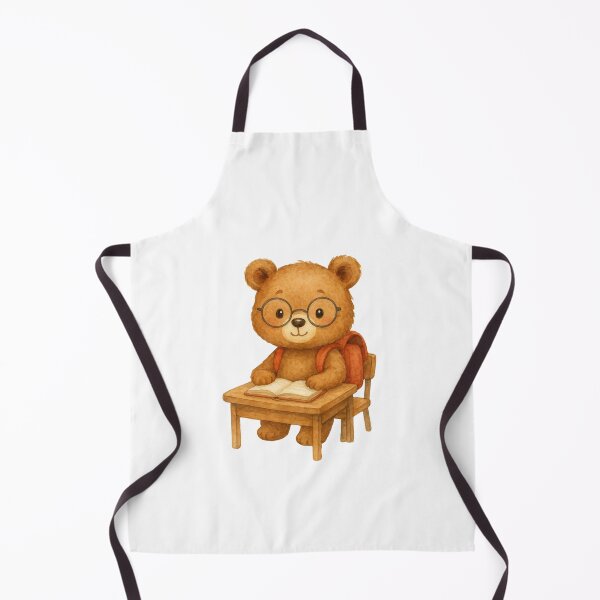 Item preview, Back to School Bear – Bear with Glasses at Desk designed and sold by Liv Solara.