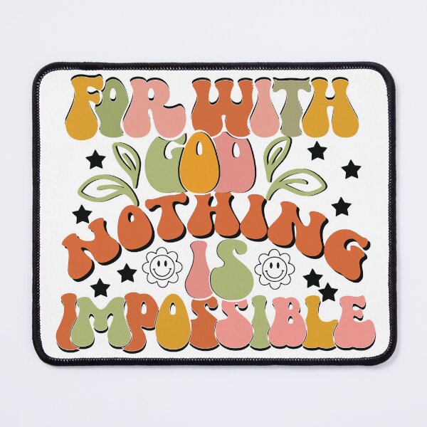 Item preview, With God Nothing Is Impossible | Luke 1:37 Bible Verse designed and sold by Hope & Light Designs.