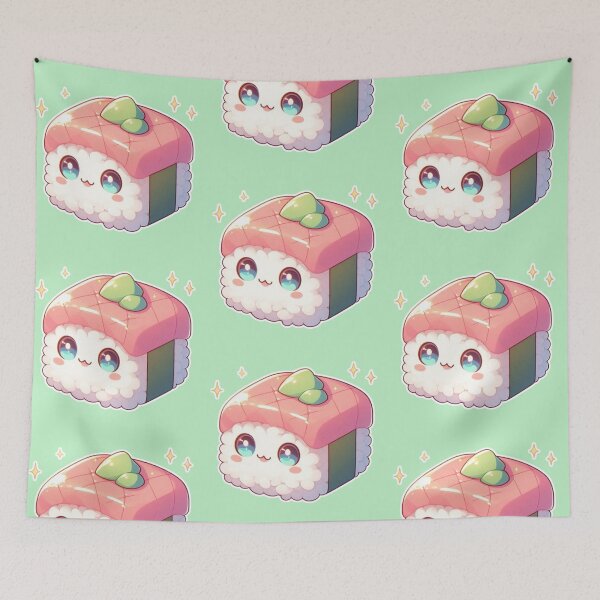 Item preview, Kawaii Sushi Manga Anime – Cute Chibi Japanese Food designed and sold by Sugar Wisdom .