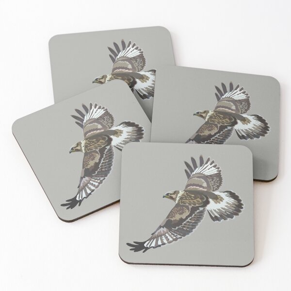 Item preview, R is for Rough Legged Hawk, Rough Legged Buzzard, Rough-legged Hawk | Bird of Prey Wildlife Art for Raptor Lovers designed and sold by PrettylittlepastelUk.