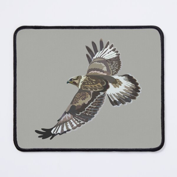 Item preview, R is for Rough Legged Hawk, Rough Legged Buzzard, Rough-legged Hawk | Bird of Prey Wildlife Art for Raptor Lovers designed and sold by PrettylittlepastelUk.
