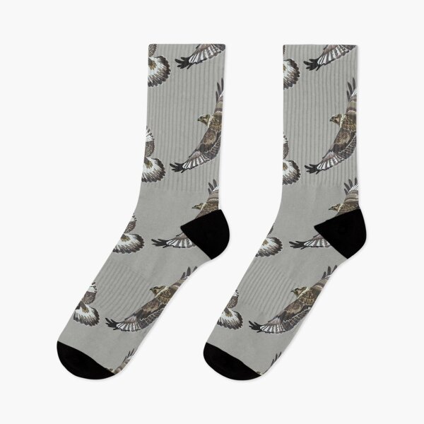 Item preview, R is for Rough Legged Hawk, Rough Legged Buzzard, Rough-legged Hawk | Bird of Prey Wildlife Art for Raptor Lovers designed and sold by PrettylittlepastelUk.