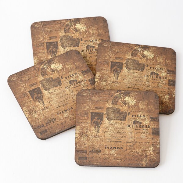 Item preview,  Vintage Sepia Newspaper Pattern designed and sold by Lovemountain.