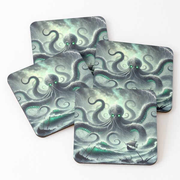 Item preview, "Kraken – Norse Sea Monster of Legend | Viking Ocean Beast Fantasy Art Print" designed and sold by Umbra666.