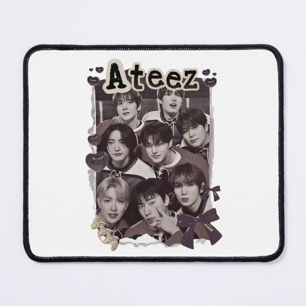 Item preview, Ateez Kpop Boy group Scrapbook Collage Cozy Y2K Vintage Design designed and sold by HELL0WBELLO.
