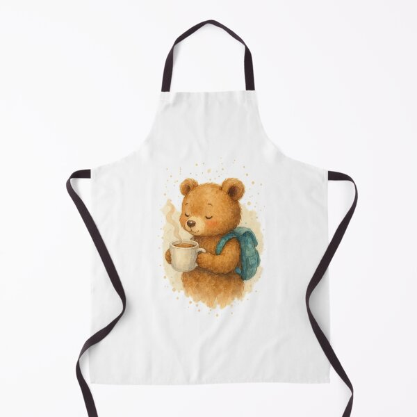 Item preview, Back to School Bear – Cute Bear with Tea and Backpack designed and sold by Liv Solara.