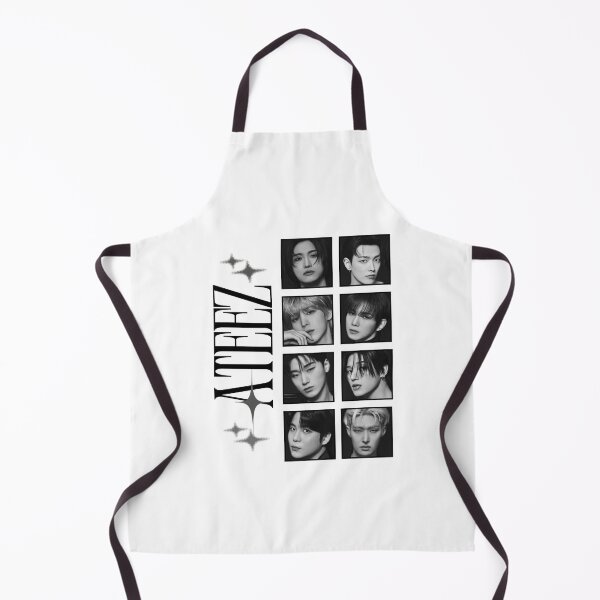 Item preview, Ateez Kpop Boy Group Monochrome Black and White Classic Design Collage designed and sold by HELL0WBELLO.