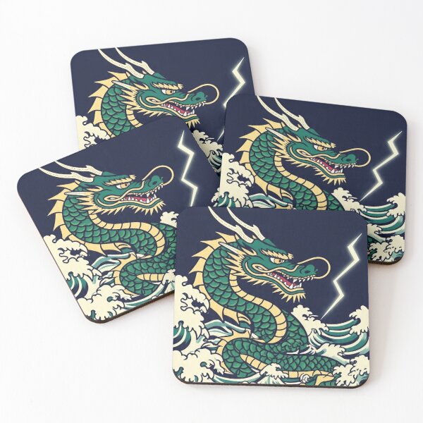 Item preview, Storm Dragon – Retro Edo Style Japanese Myth Art designed and sold by Vandy Fullam.
