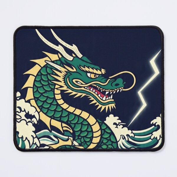Item preview, Storm Dragon – Retro Edo Style Japanese Myth Art designed and sold by Vandy Fullam.
