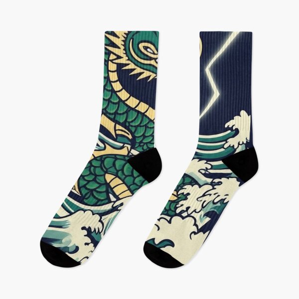 Item preview, Storm Dragon – Retro Edo Style Japanese Myth Art designed and sold by Vandy Fullam.