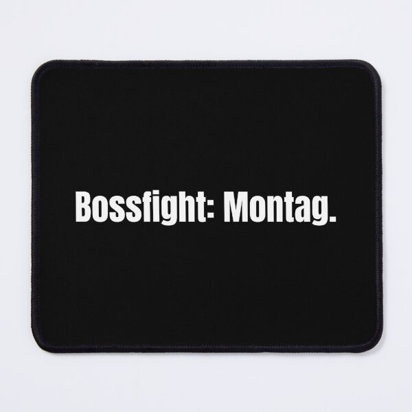 Item preview, Bossfight: Monday. – minimalist typography T-shirt | funny saying | gaming humor designed and sold by SherryDesignsDE.