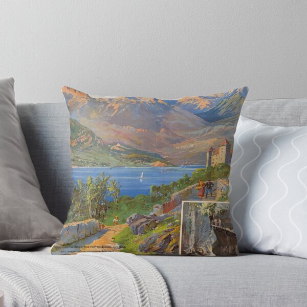 Item preview, Vintage Lac d'Annecy Travel Poster | Early 20th Century Art Nouveau | PLM Railway Scenic Print | Haute-Savoie France Wall Decor designed and sold by artofuniverse.