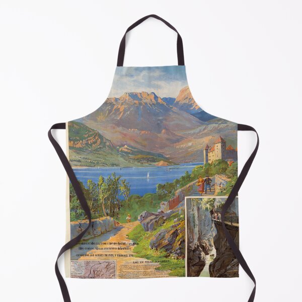 Item preview, Vintage Lac d'Annecy Travel Poster | Early 20th Century Art Nouveau | PLM Railway Scenic Print | Haute-Savoie France Wall Decor designed and sold by artofuniverse.