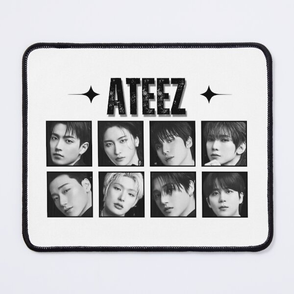 Item preview, Ateez Kpop Boy group Scrapbook Collage Cozy Y2K Vintage Design designed and sold by HELL0WBELLO.