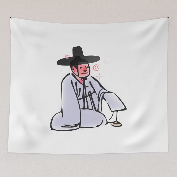 Item preview, A Drunk Korean Scholar – Funny Traditional Illustration designed and sold by Shop_SWANDERS.